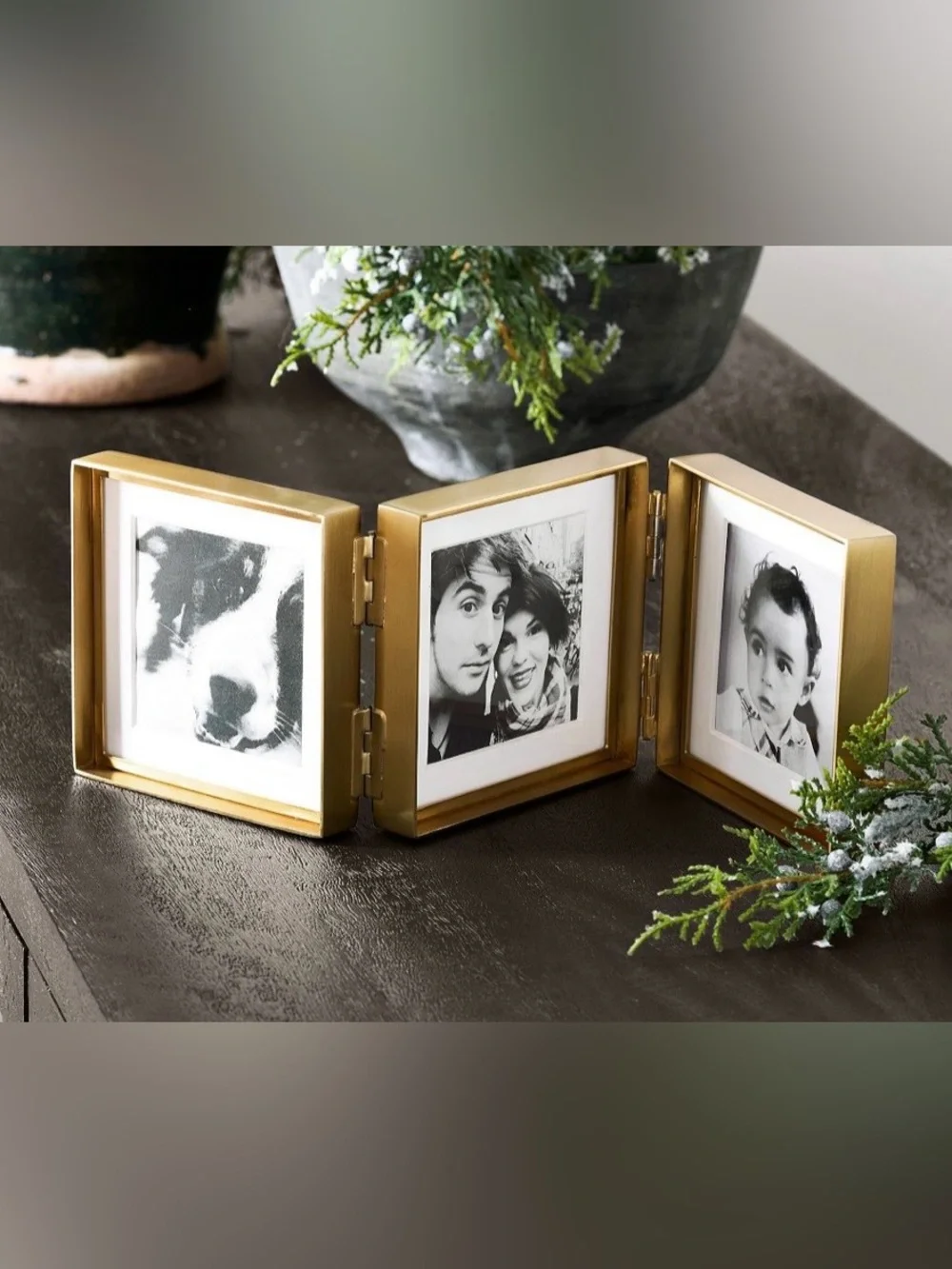 Pottery Barn Stowe Foldable Frames. Brass Finish.  Brand New